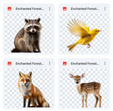 Magical Enchanted Forest Animal Overlays