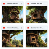 Summer Tree House Background Bundle