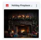 Holiday Fireplace Background Bundle