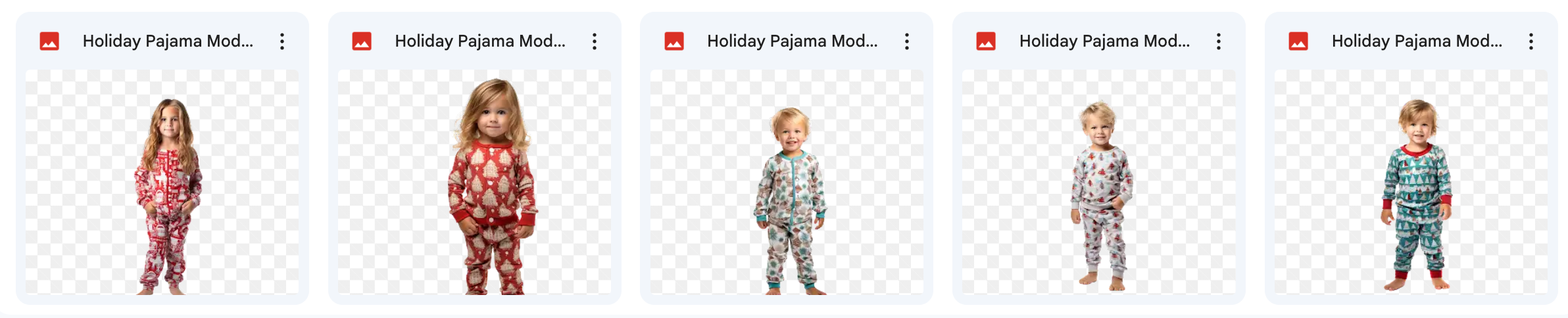 Holiday Pajama Models Asset Pack - Meg Bitton Productions