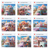 Ice Cream Truck Background & Overlay Asset Pack