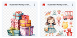 Illustrated Party Asset Pack - Meg Bitton Productions