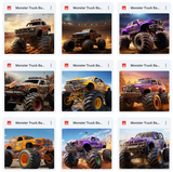 Ultimate Monster Truck Background Bundle