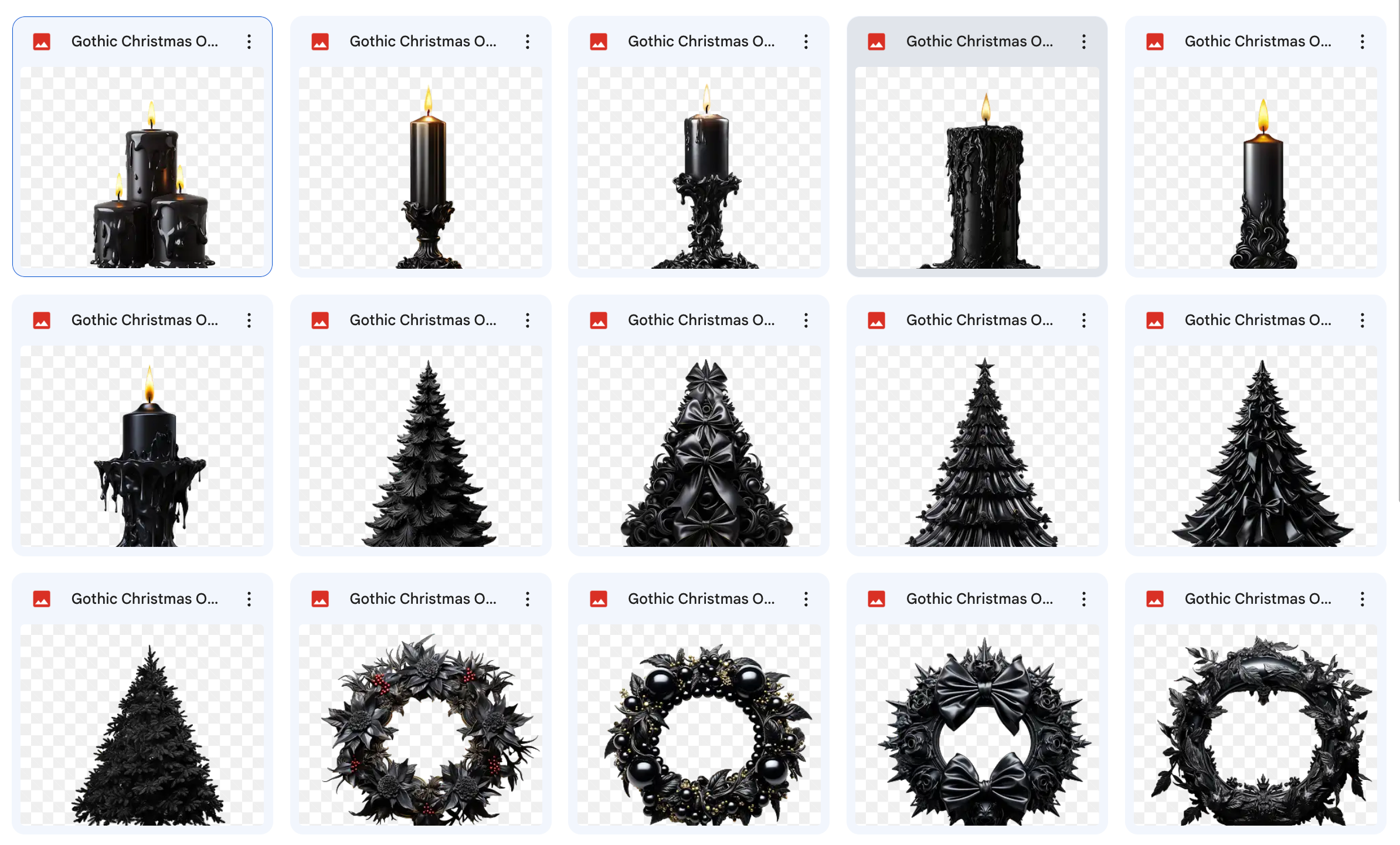 Gothic Christmas Asset Pack - Meg Bitton Productions