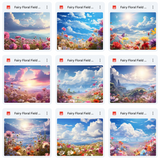 Ultimate Fairy Flower Fields Background Bundle