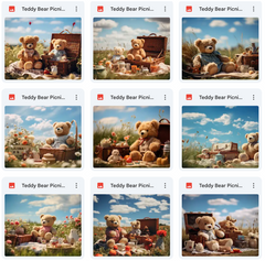 Teddy Bear Picnic Background & Overlay Asset Pack