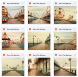 Ultimate Retro PIer Background Bundle