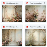 Ultimate Floral Baroque Background Bundle