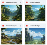 Jurassic Background & Overlay Asset Pack