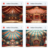 Ultimate Indoor Circus Background Bundle