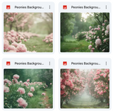 Ultimate Peonies Background Bundle