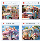 Ice Cream Truck Background & Overlay Asset Pack