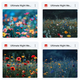 Ultimate Night Meadows Background Bundle