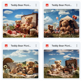 Teddy Bear Picnic Background & Overlay Asset Pack