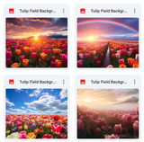 Ultimate Tulip Fields Background Bundle