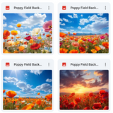 Ultimate Poppy Field Background Bundle