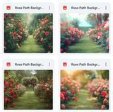 Ultimate Rose Path Background Bundle