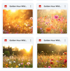 Ultimate Golden Hour Wildflowers Background Bundle