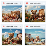 Teddy Bear Picnic Background & Overlay Asset Pack