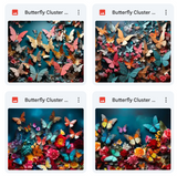 Ultimate Butterfly Cluster Background Bundle