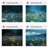 Ultimate Night Meadows Background Bundle