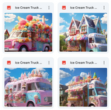 Ice Cream Truck Background & Overlay Asset Pack