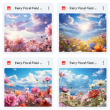 Ultimate Fairy Flower Fields Background Bundle