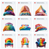 Rainbow Room Background & Overlay Asset Pack