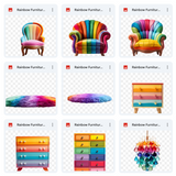 Rainbow Room Background & Overlay Asset Pack