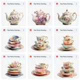 Tea Party Background, Overlays, Subject, & Brushes Asset Pack