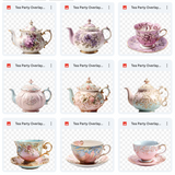 Tea Party Background, Overlays, Subject, & Brushes Asset Pack