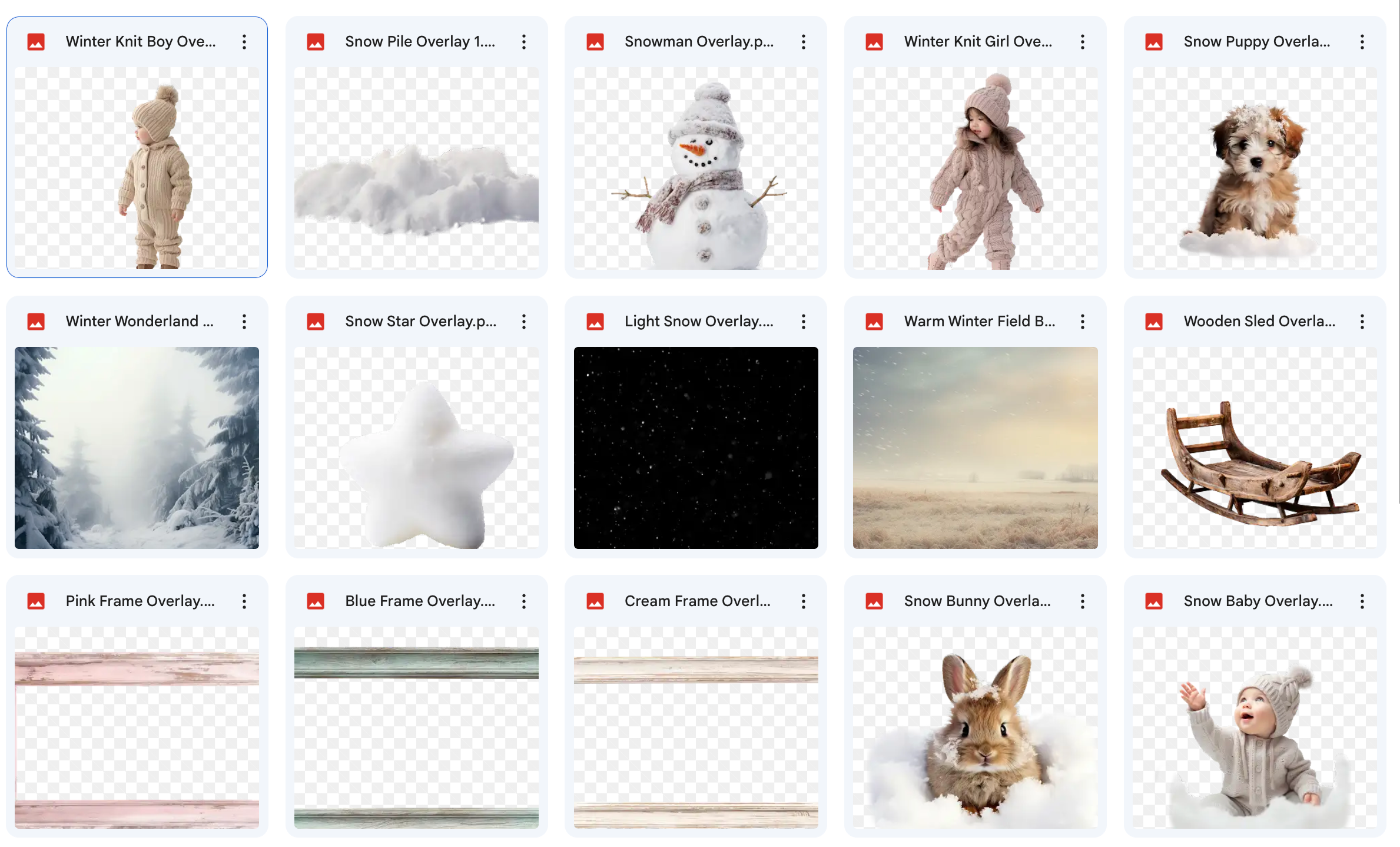 Magical Snow Day Mini Asset Pack - Meg Bitton Productions