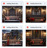 Holiday Bench Background Bundle