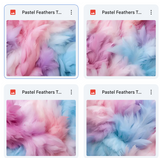 Magical Pastel Feathers Textures