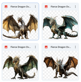 Magical Fierce Dragon Overlays