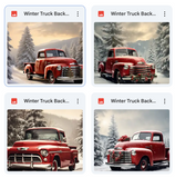 Winter Truck Background Bundle