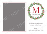 Monogram Christmas Card Template