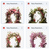 Magical Fairy Floral Arch Overlays