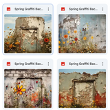 Spring Graffiti Background Bundle