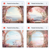 Pastel Arches Background Bundle