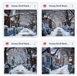 Snowy Stroll Background Bundle