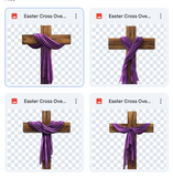 Magical Easter Cross Overlays