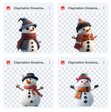 Magical Claymation Snowman Overlays