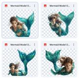 Magical Mermaid Model Overlays