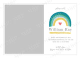 Boy Rainbow Baby Announcement Template