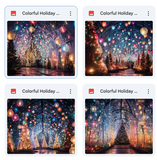 Colorful Holiday Wonder Background Bundle