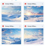 Snowy Hilltop Background Bundle