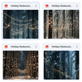 Holiday Redwoods Background Bundle