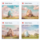 Easter House Background Bundle