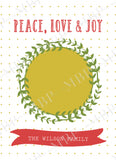 Peace and Joy Holiday Card Template #1